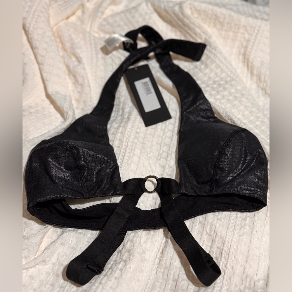 MICHI SIZE S Brand New With Tags Black Halter Sports Bra Size S